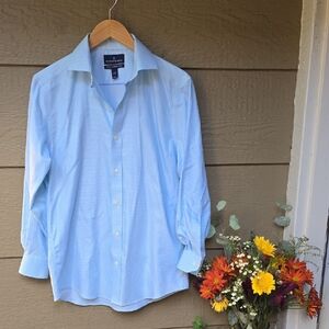 Buttoned Down Blue Plaid Tailored Dress Shirt 15 Base 31